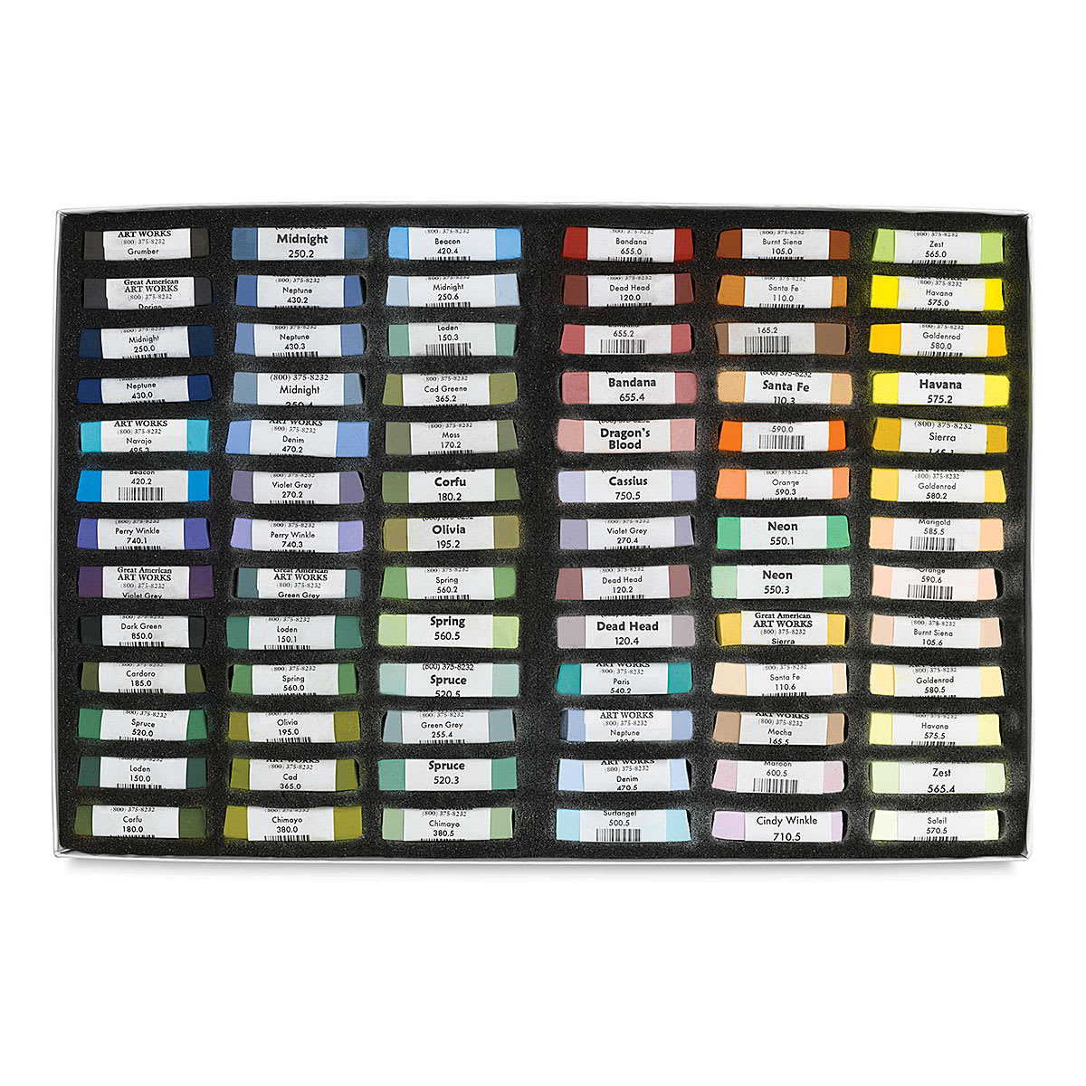 Great American Art Works Pastel Set - Bob Rohm Painterly, Set of 78, pastels inside