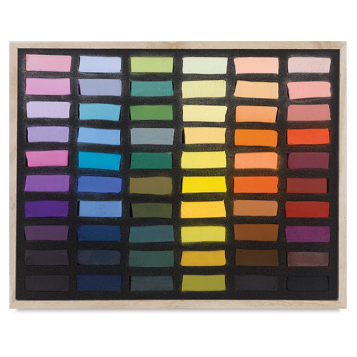 Great American Art Works Pastel Set - Assorted Colors, Half Stick, Set of 60, pastels inside