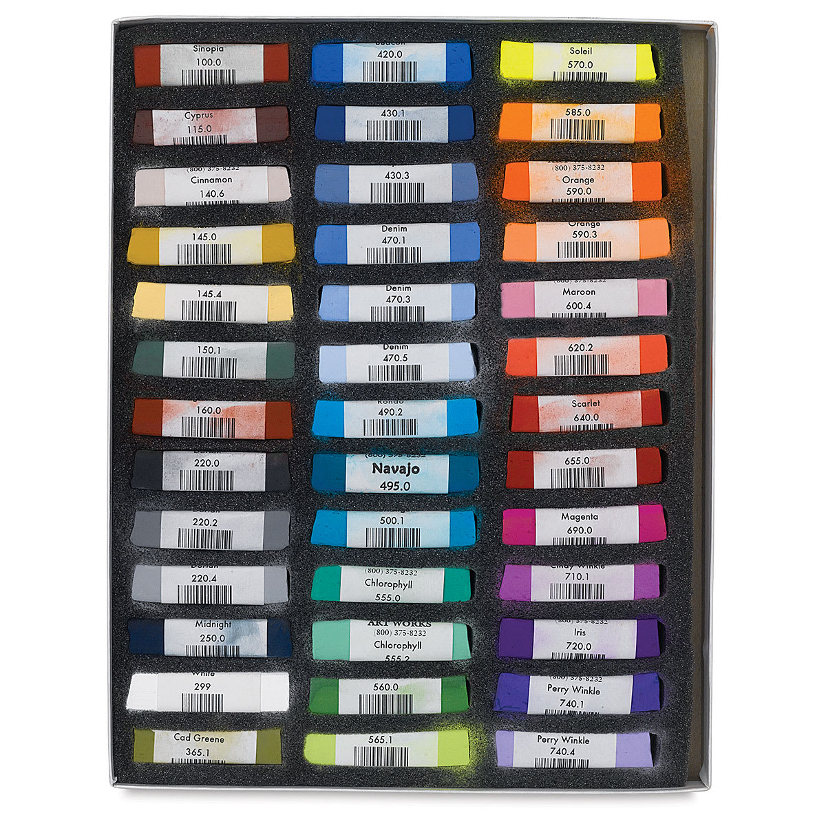 Great American Art Works Pastel Set - General Purpose, Set of 39, pastels inside