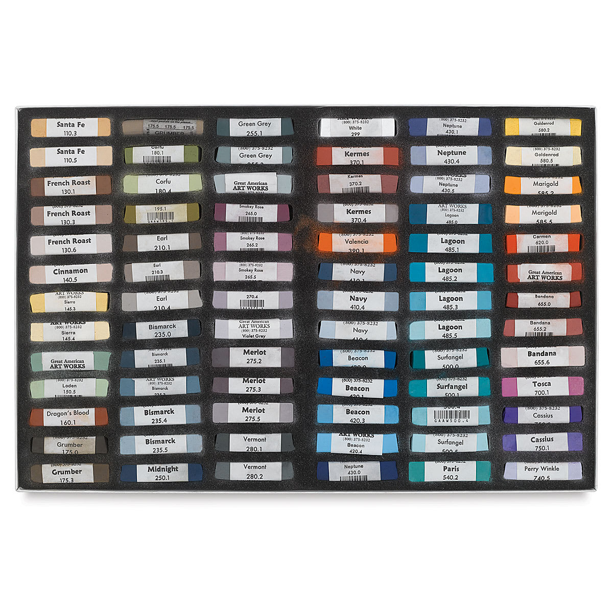 Great American Art Works Pastel Set - Schulzke Seascape, Set of 78, pastels inside