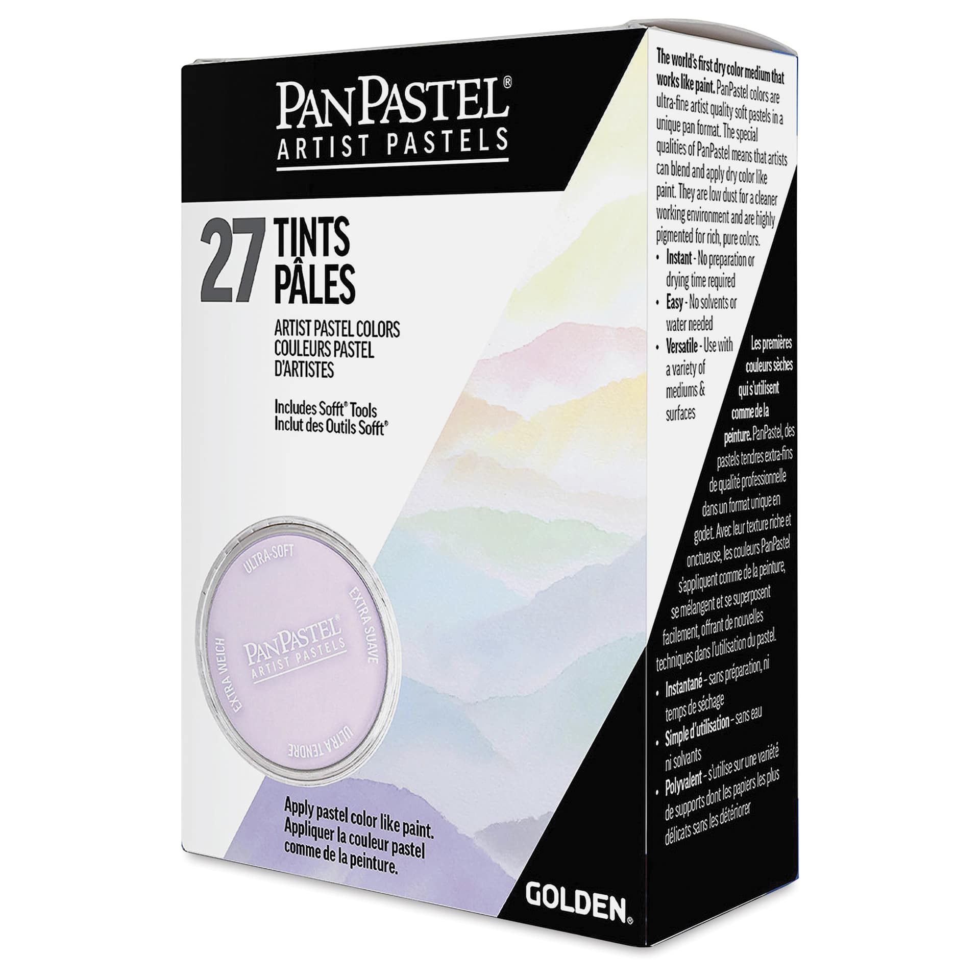 PanPastel Artists' Painting Pastels Set - Tints, Set of 27 - packaging