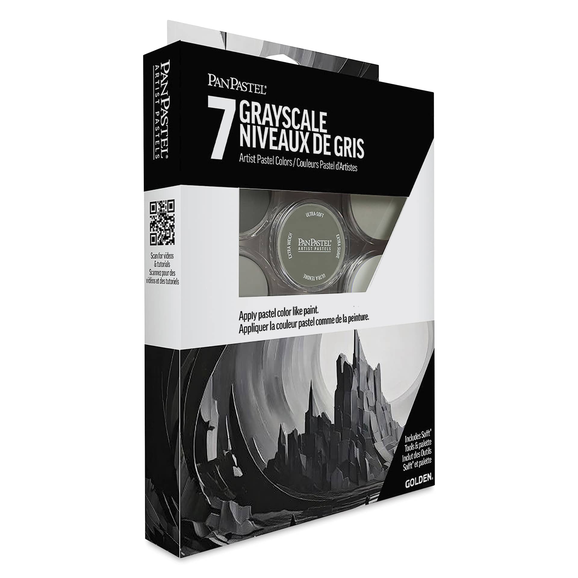 PanPastel Artists' Painting Pastels Set - Grey Scale, Set of 7 - front of packaging