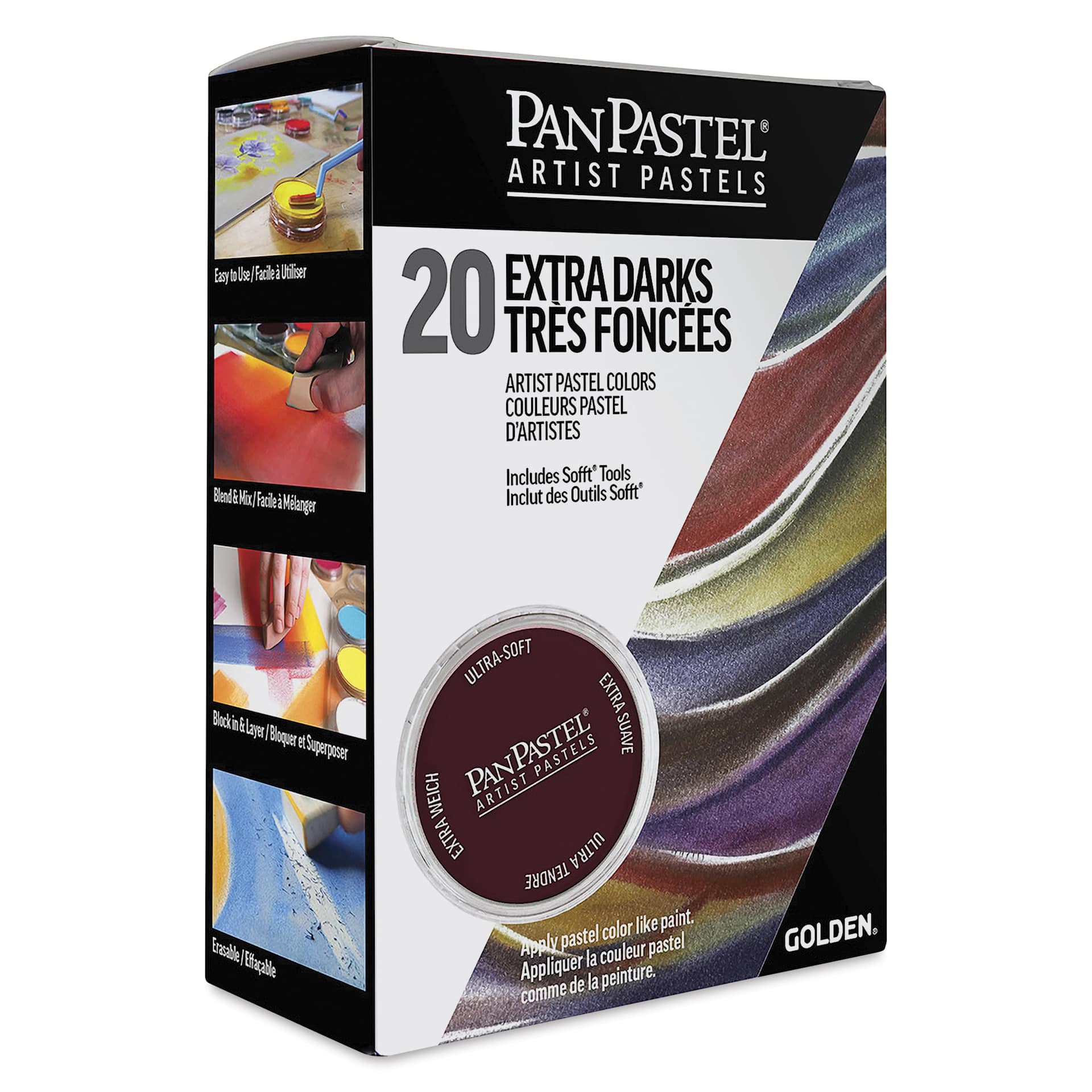 PanPastel Artists’ Painting Pastels Set - Extra Dark Shades, Set of 20 - front of packaging