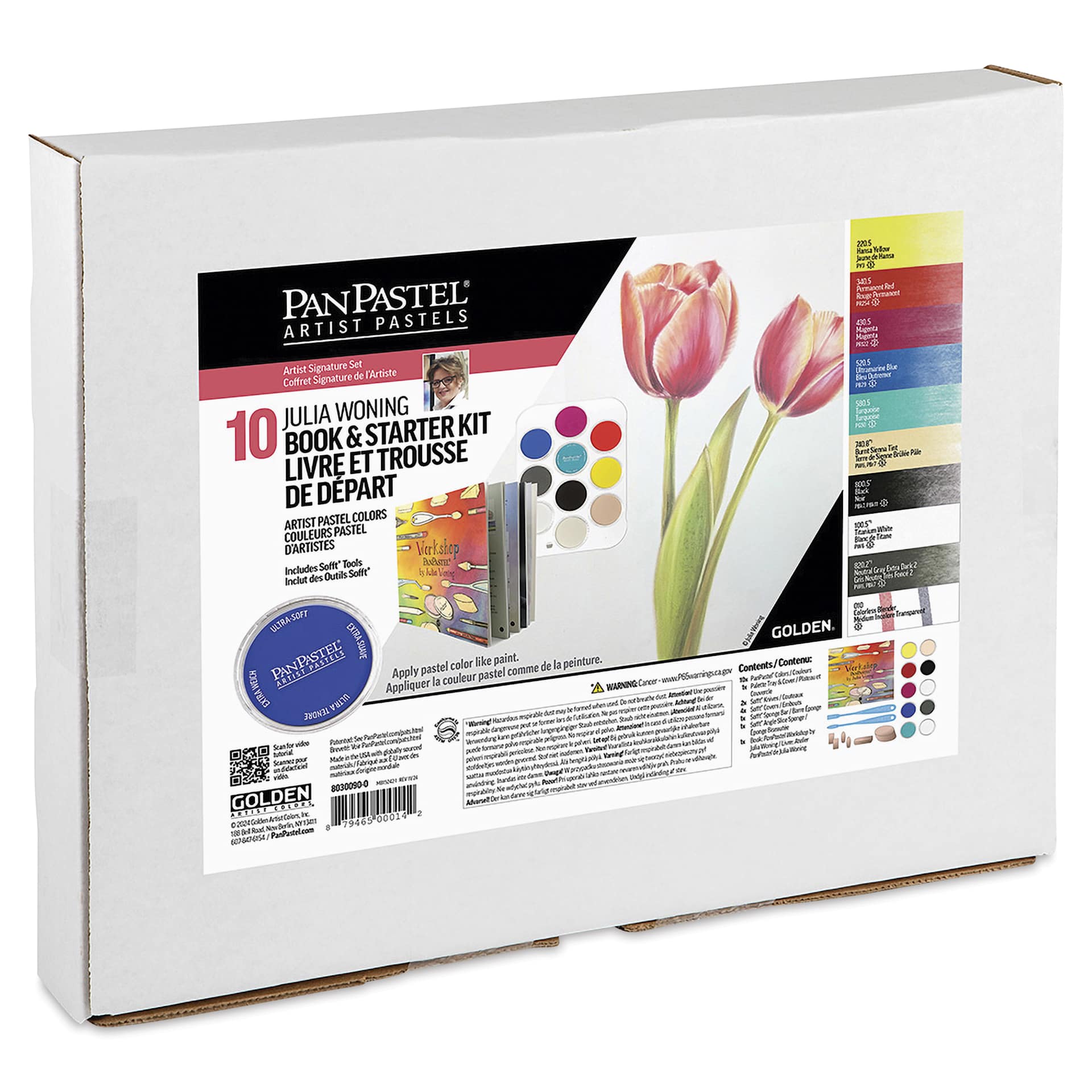 PanPastel Artists' Painting Pastels Set - Julia Woning Starter Set of 10 with Workbook - front of packaging