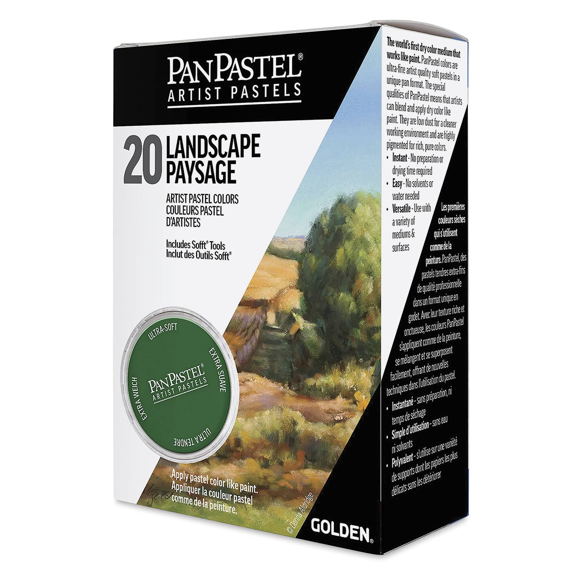 PanPastel Artists’ Painting Pastels Set - Landscape Colors, Set of 20 - front of packaging