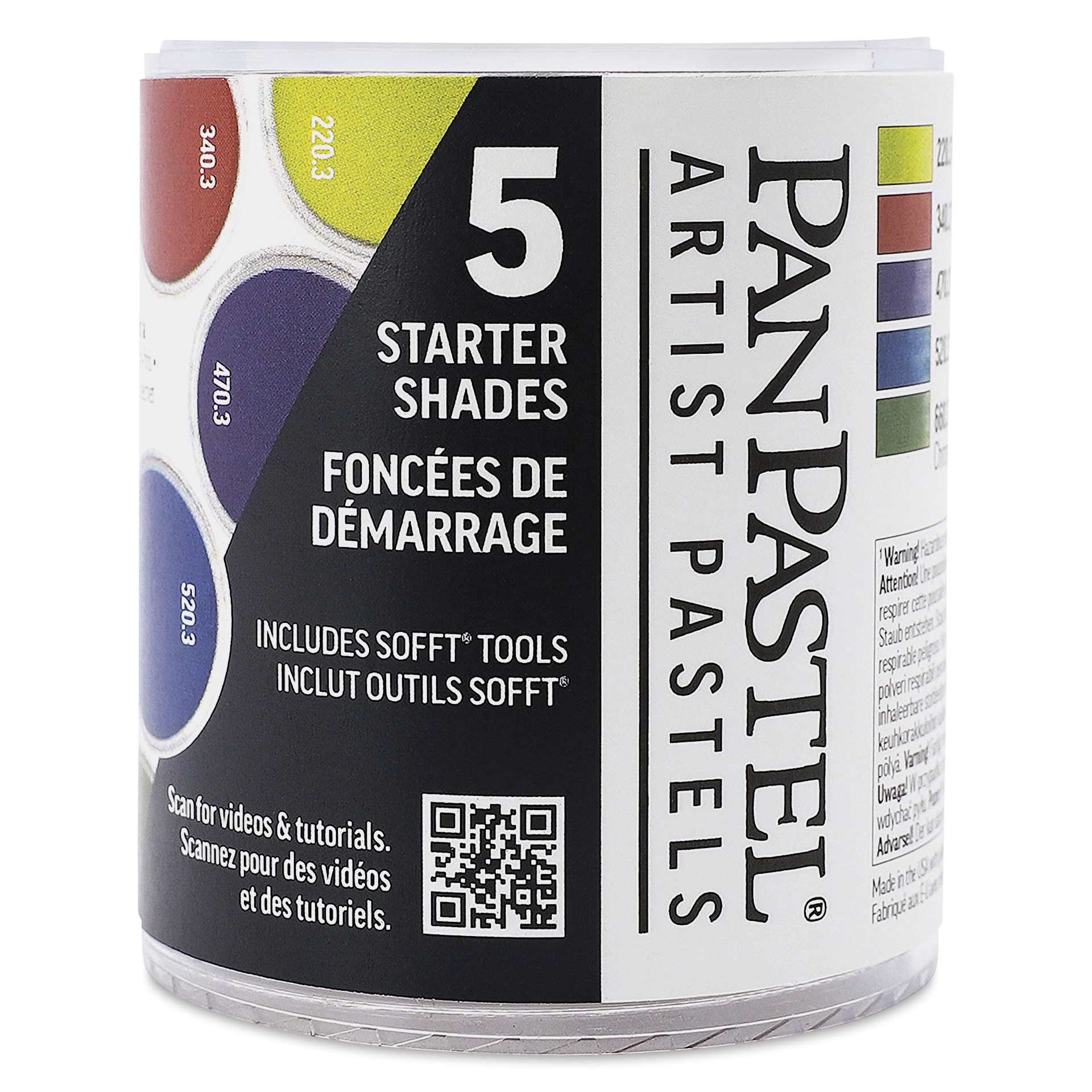 PanPastel Artists’ Painting Pastels Set - Shades, Set of 5 - front of packaging