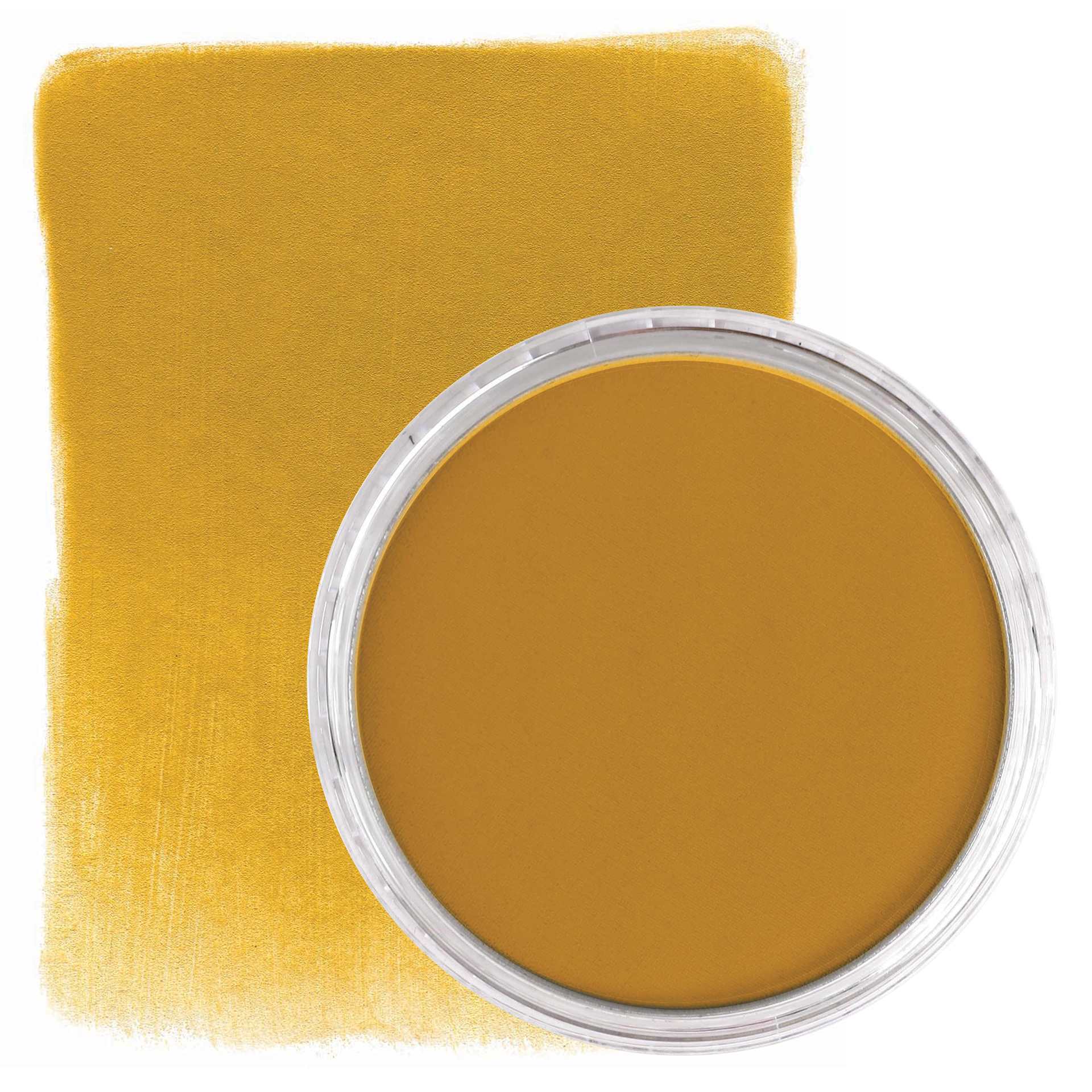 PanPastel Artists’ Painting Pastel - Diarylide Yellow Shade, 250.3, swatch and pan