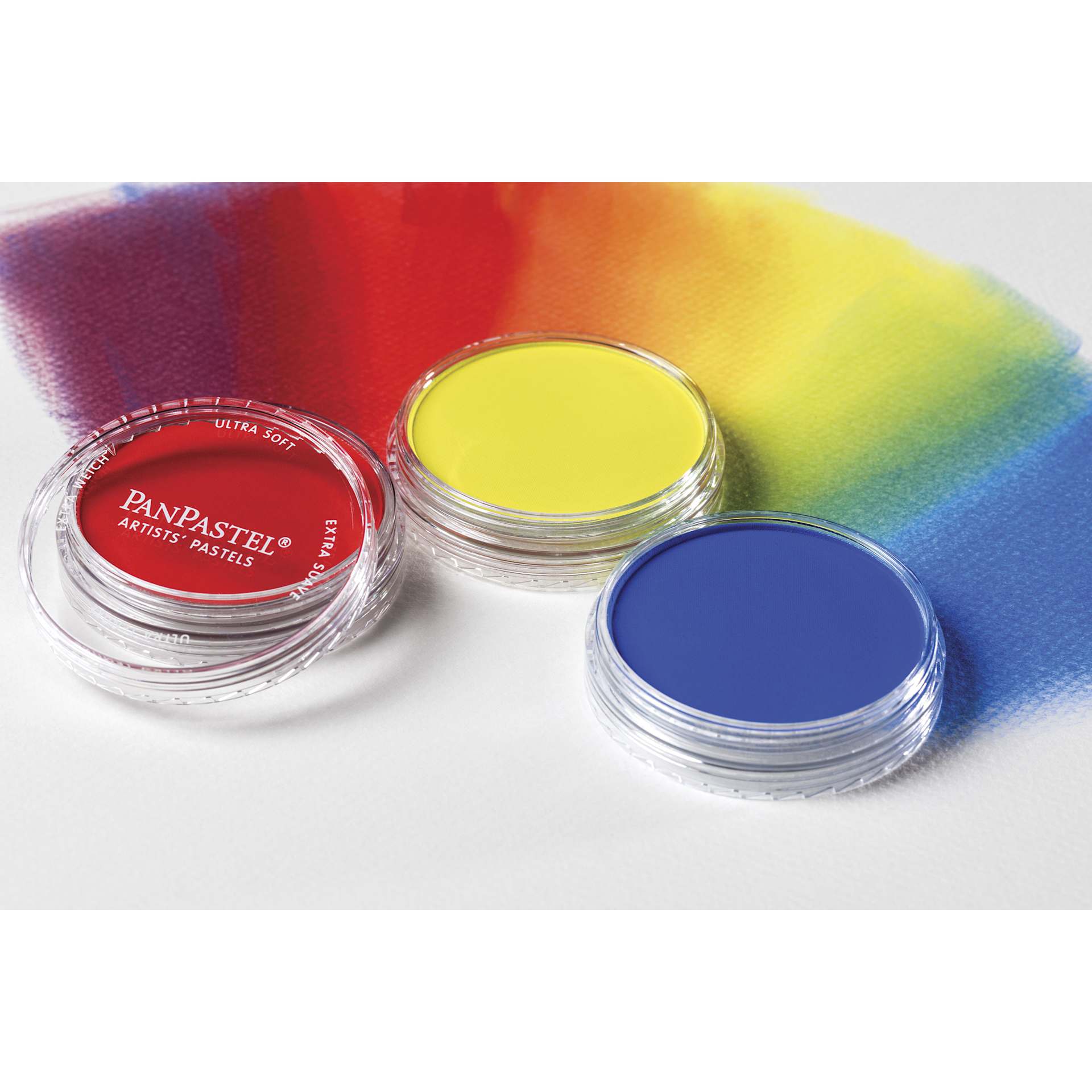 PanPastel Artists' Painting Pastels, three primary colors being blended