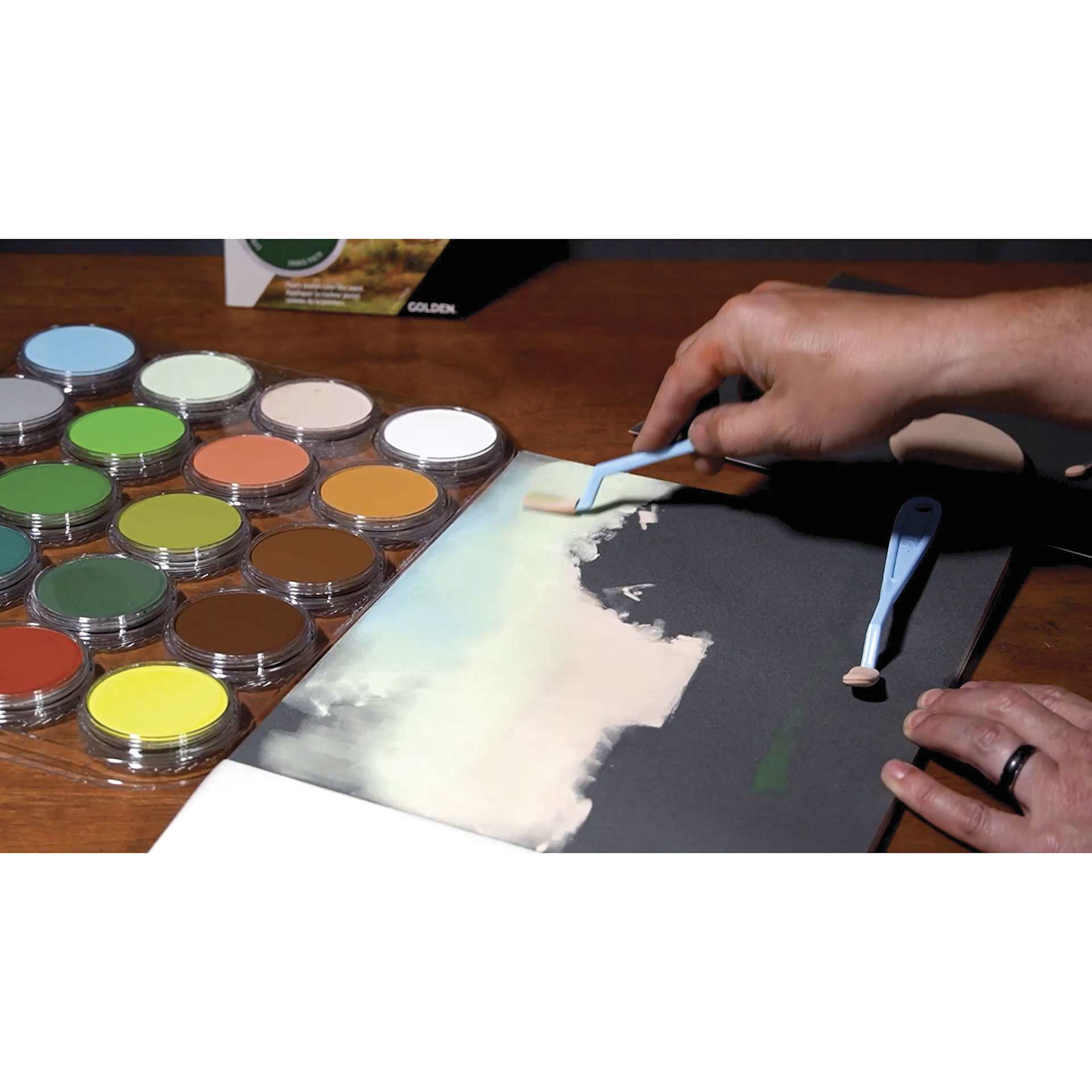 PanPastel Artists' Painting Pastels, artwork being created