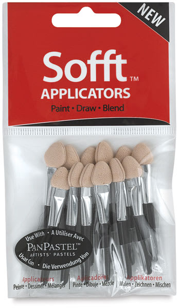 PanPastel Sofft Applicators and Replacement Heads - Mini Applicators, Pkg of 12, Outside of Package