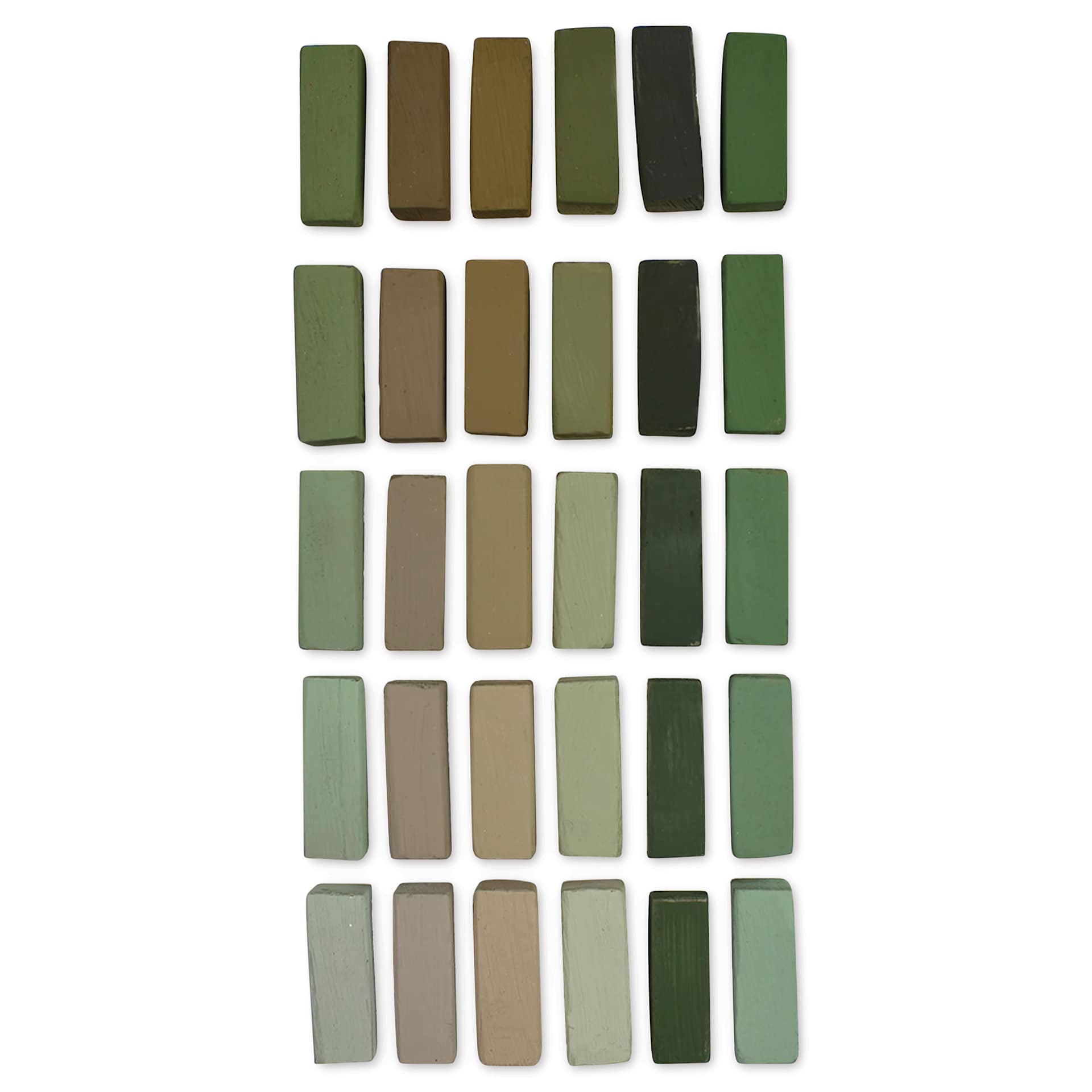 Terry Ludwig Pastels - Set of 30, Neutral Greens