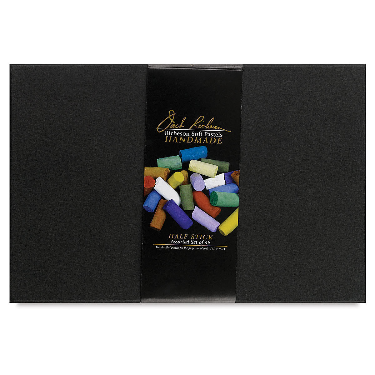 Richeson Handmade Soft Pastels - Assorted Colors, Set of 48, Half Stick (front of packaging)