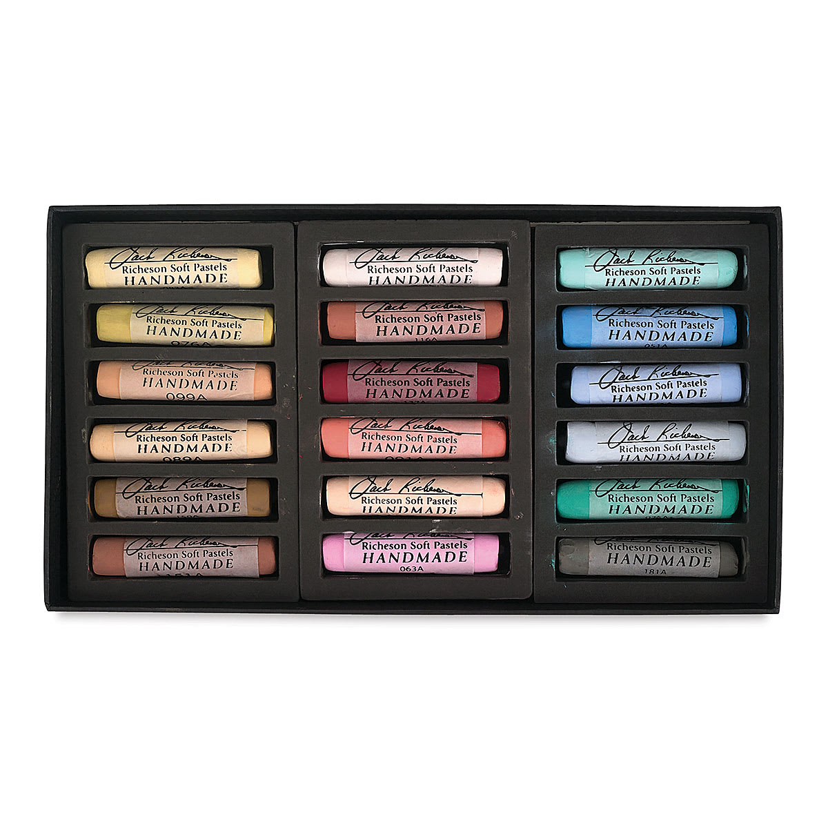 Richeson Handmade Soft Pastels - Portrait Colors, Set of 18, Full Stick (set contents)