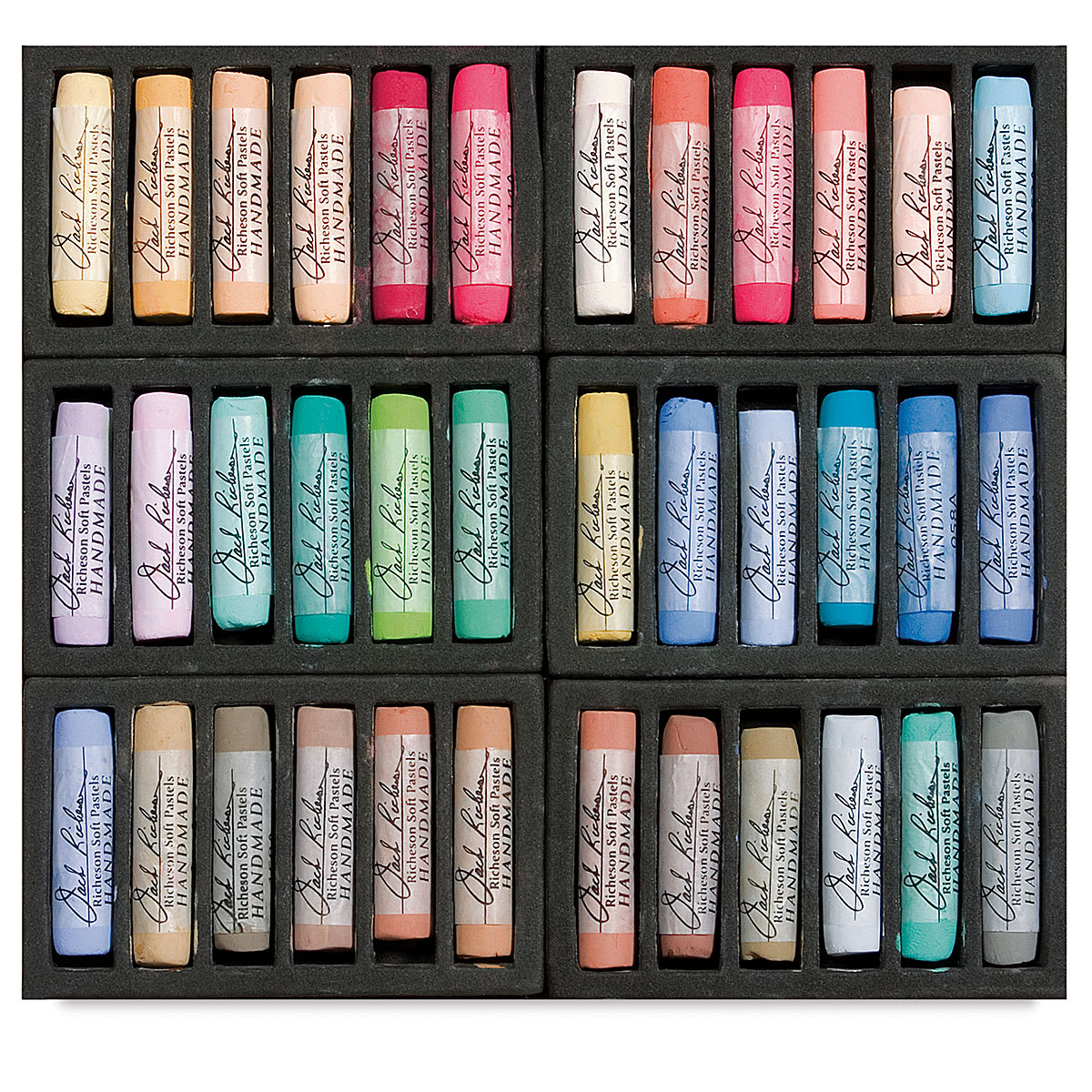 Richeson Handmade Soft Pastels - Portrait Colors, Set of 36, Full Stick (set contents)