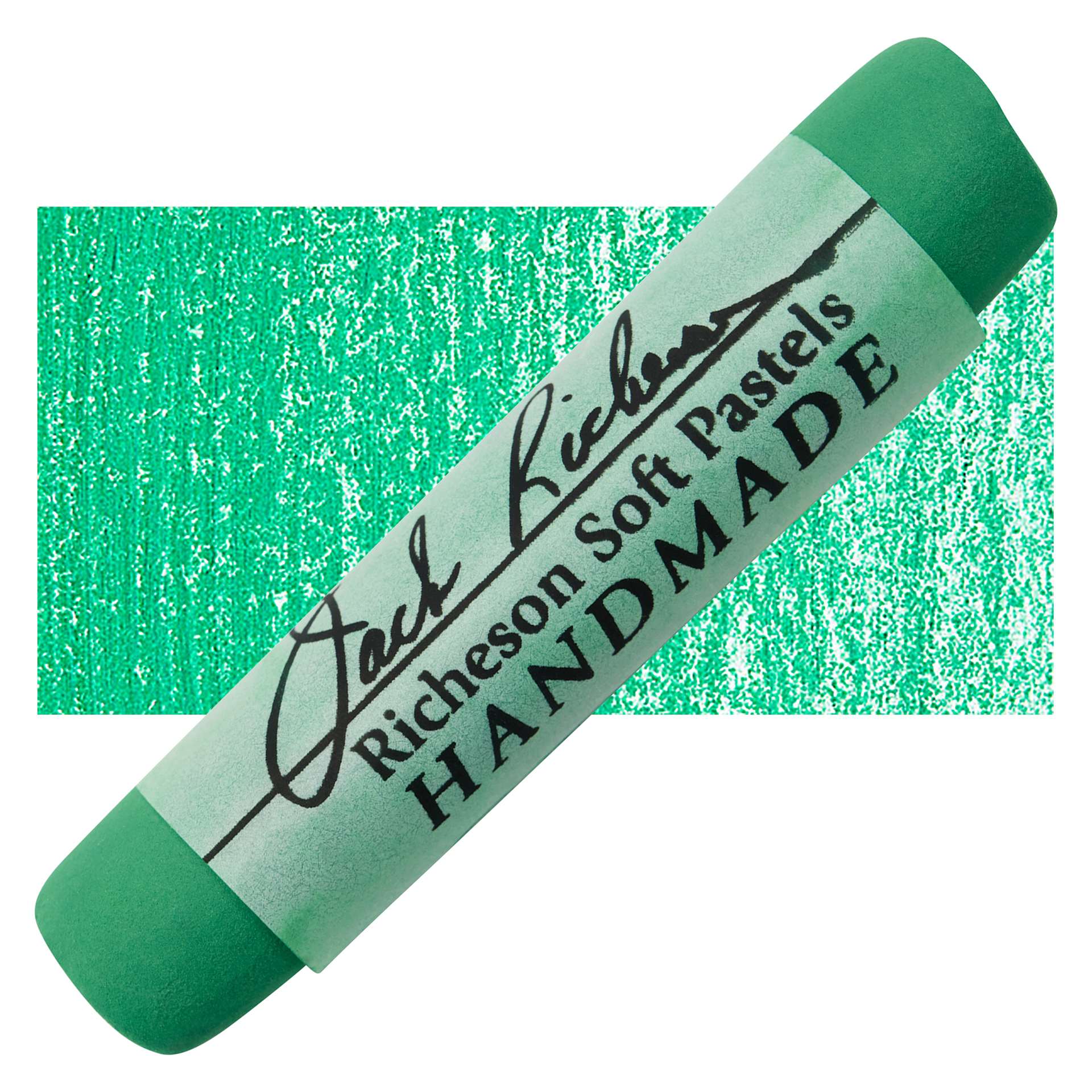 Richeson Handmade Soft Pastel - Green 3 pastel and swatch