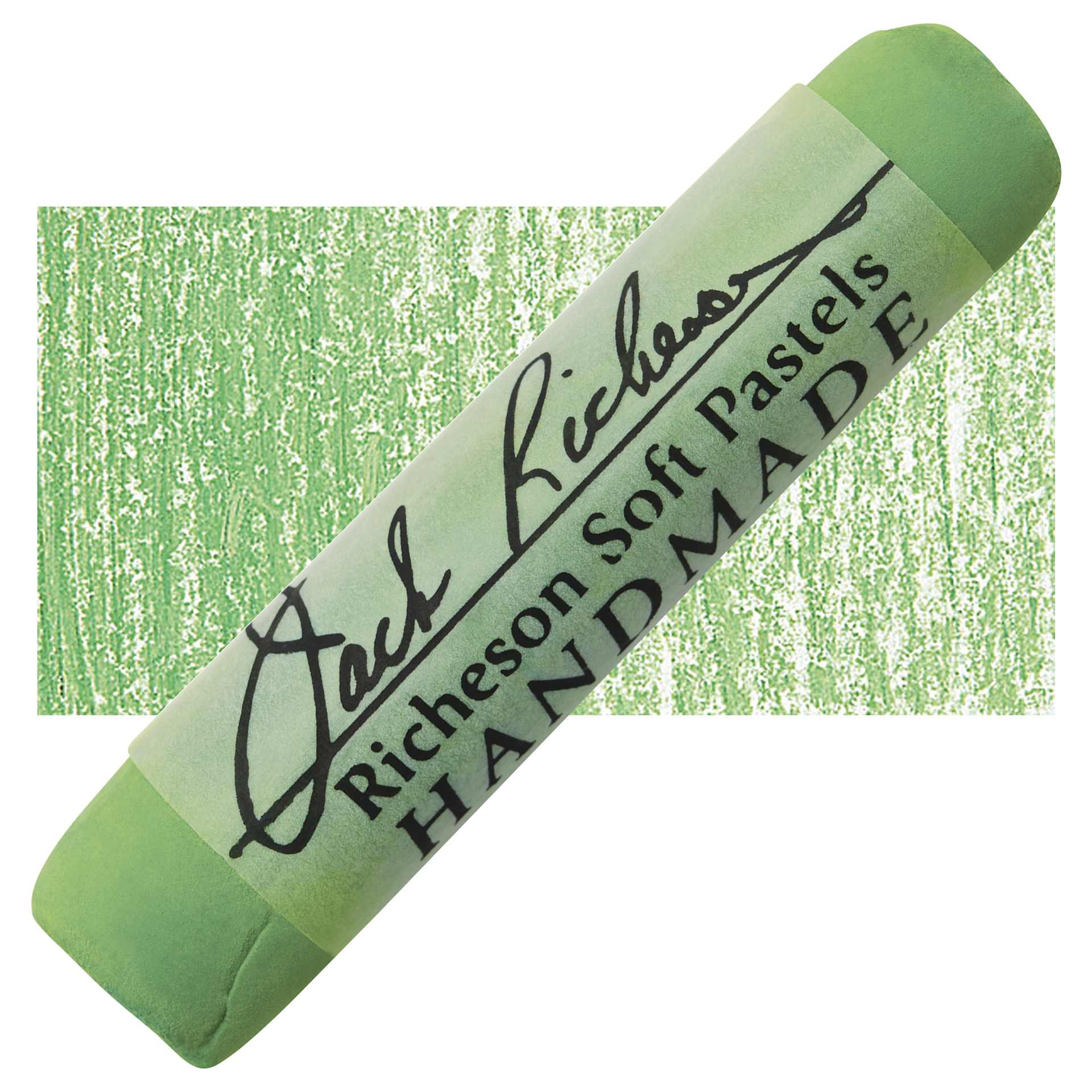 Richeson Handmade Soft Pastel - Green 4 pastel and swatch