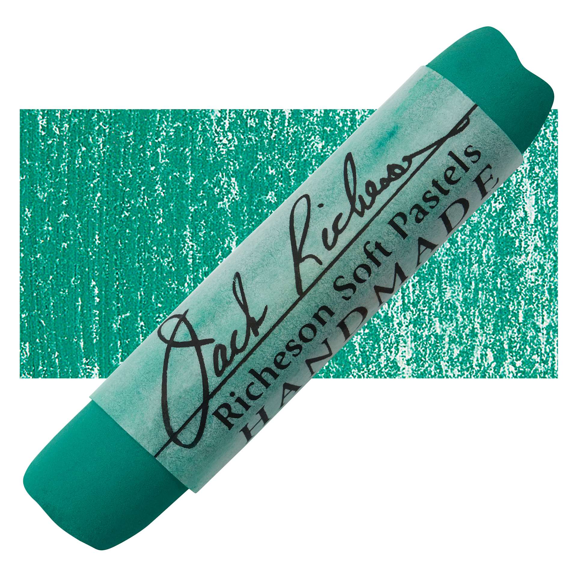 Richeson Handmade Soft Pastel - Green 12 pastel and swatch
