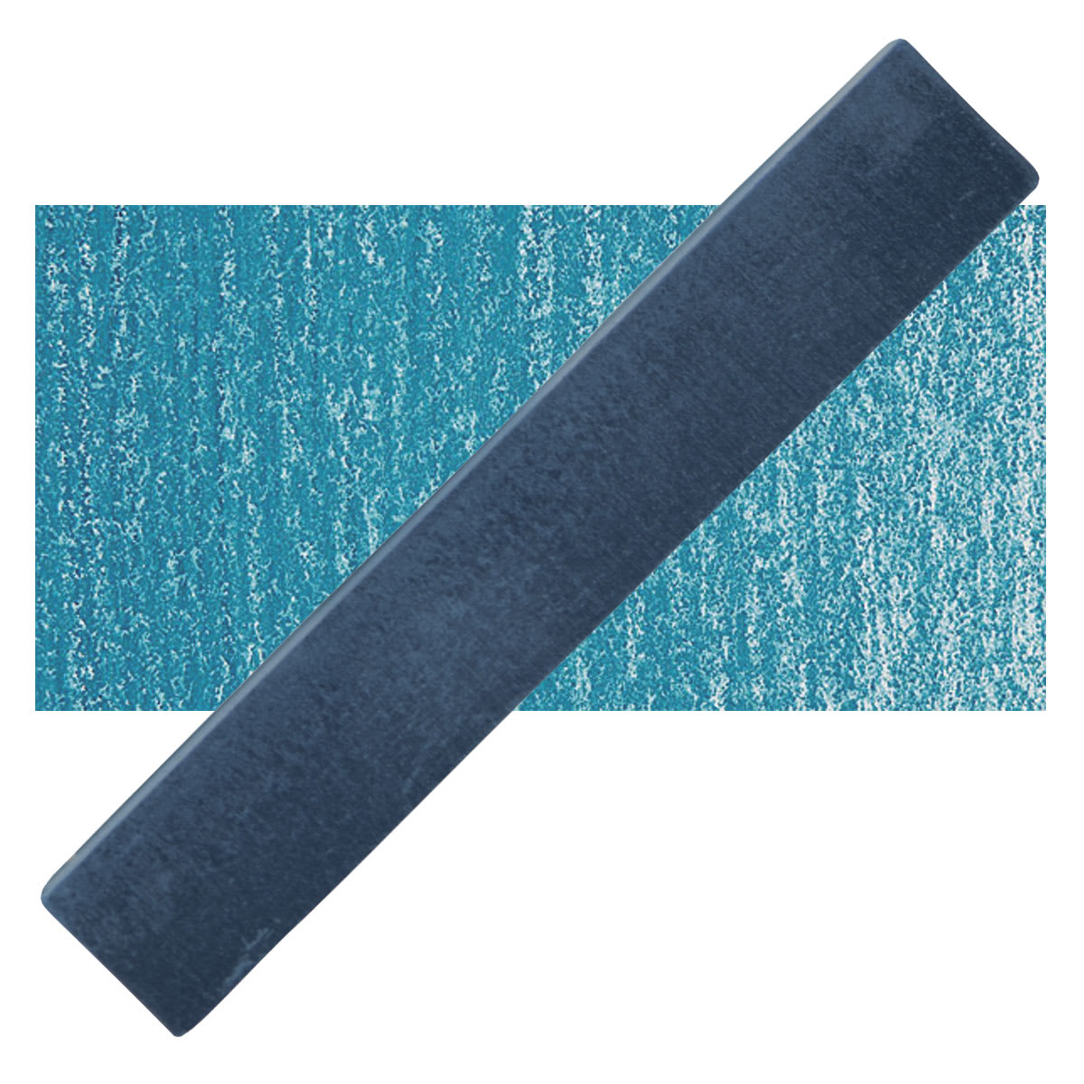 Holbein Artists' Soft Pastel - Turquoise Blue 1 pastel and swatch