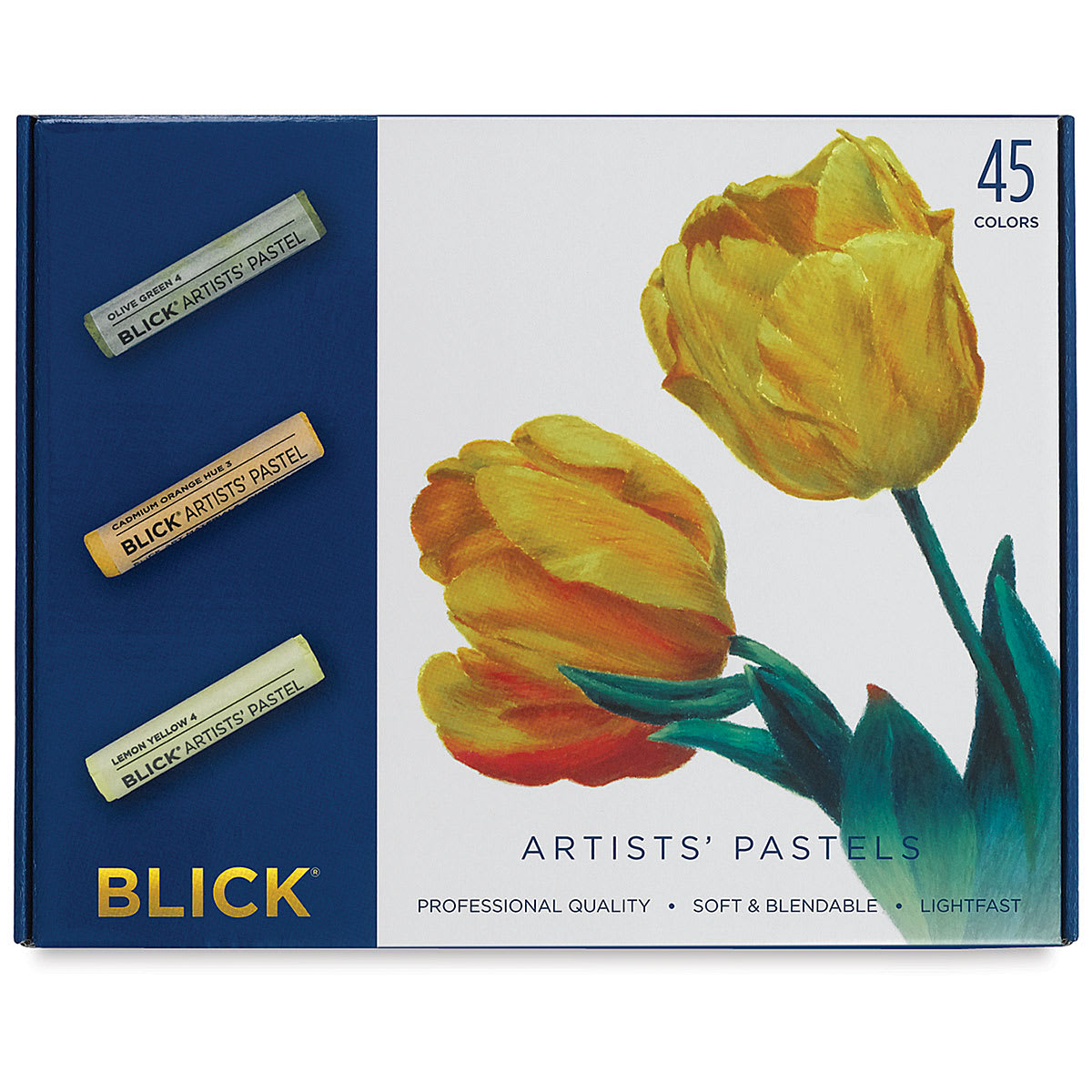 Blick Artists' Soft Pastel Set - Assorted Colors, Set of 45 (front of package)