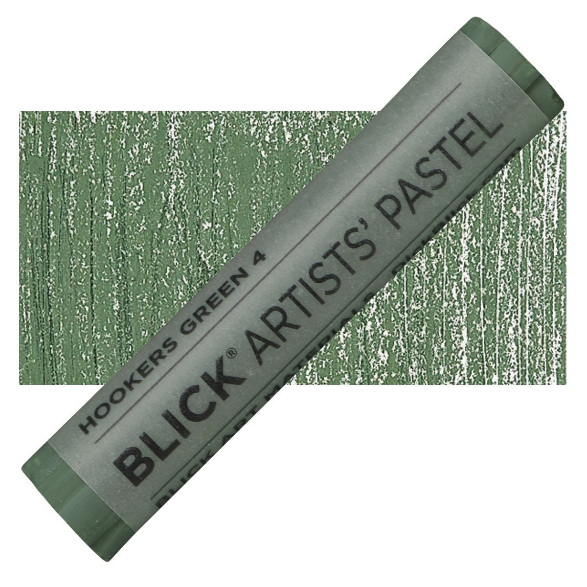Blick Artists' Soft Pastel - Hookers Green 4 pastel and swatch