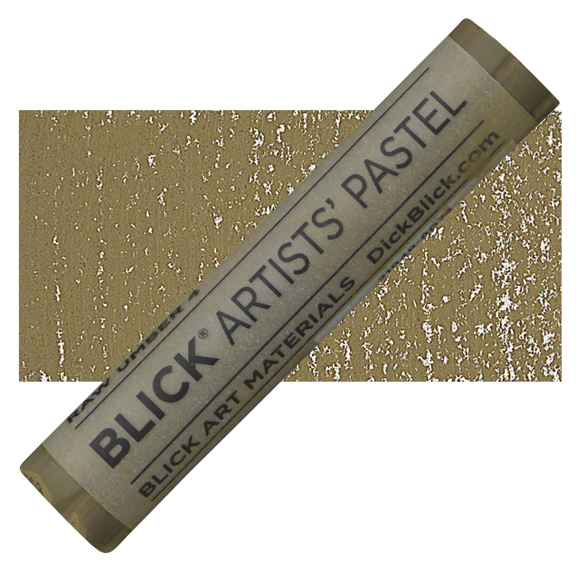 Blick Artists' Soft Pastel - Raw Umber 4 pastel and swatch