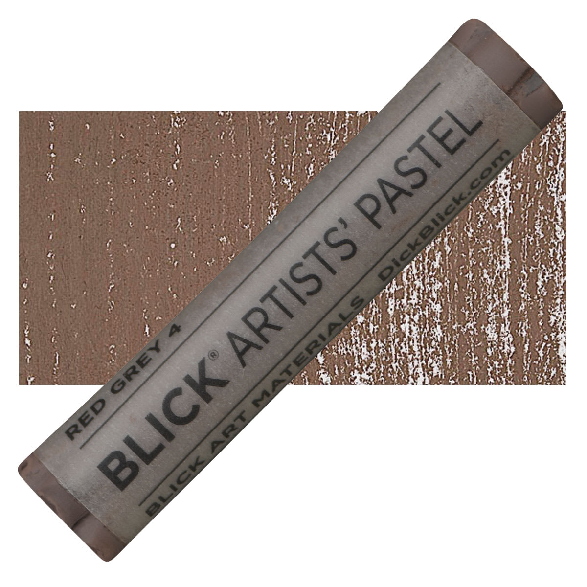 Blick Artists' Soft Pastel - Red Gray 4 pastel and swatch