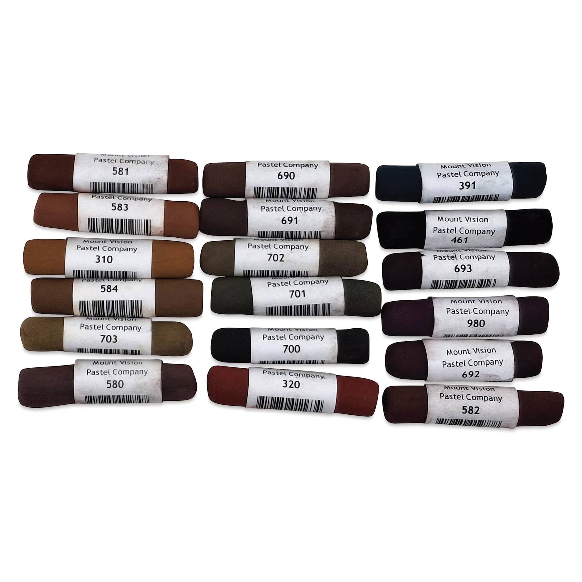 Mount Vision Soft Pastel Set - Dark Earth, Set of 18