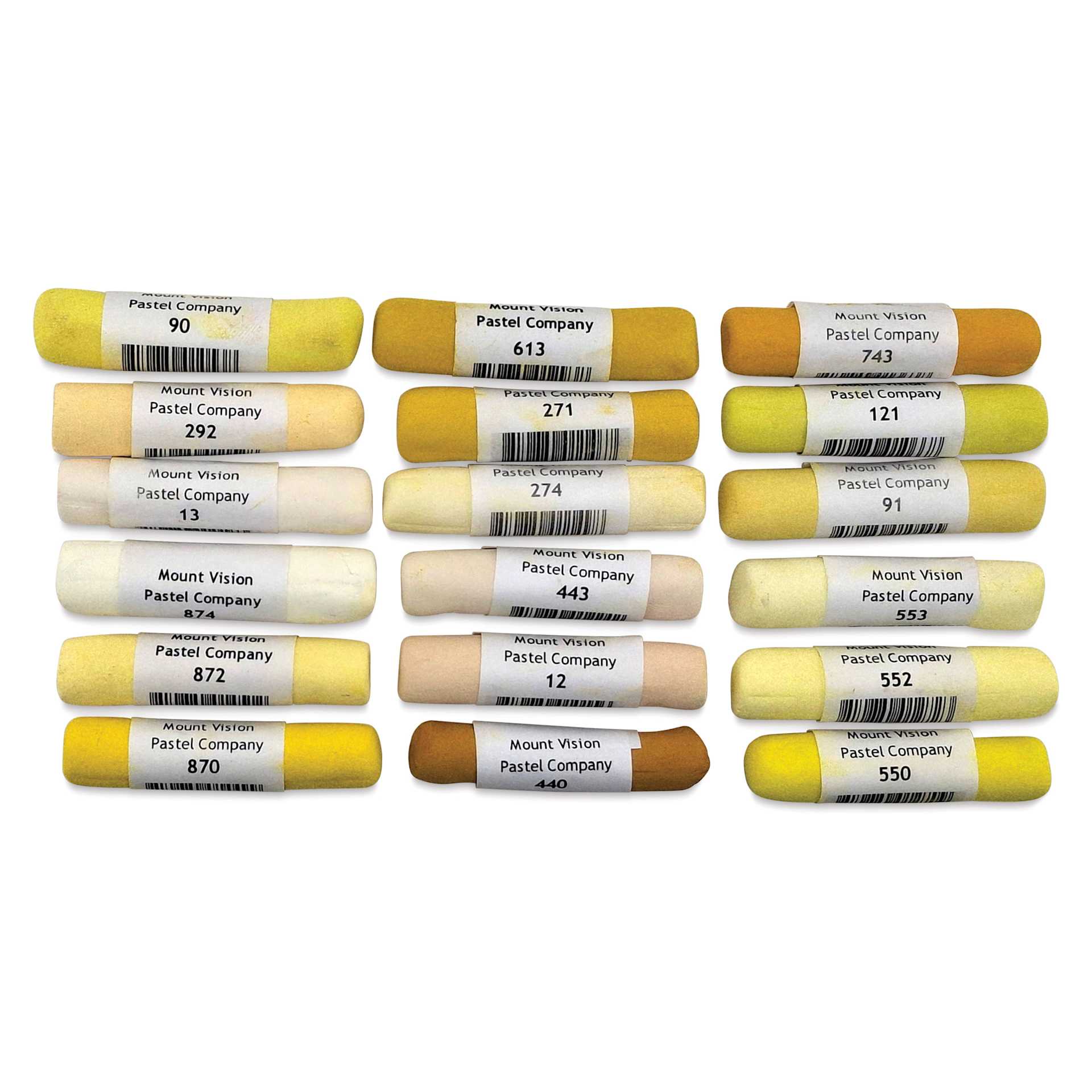 Mount Vision Soft Pastel Set - Yellows, Set of 18