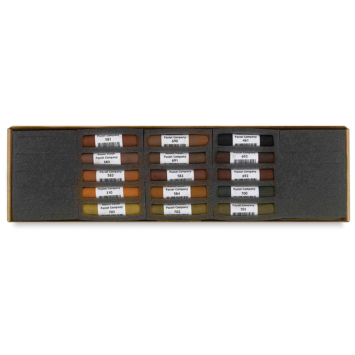 Mount Vision Handmade Pastel - Dark Earth, Set of 15
