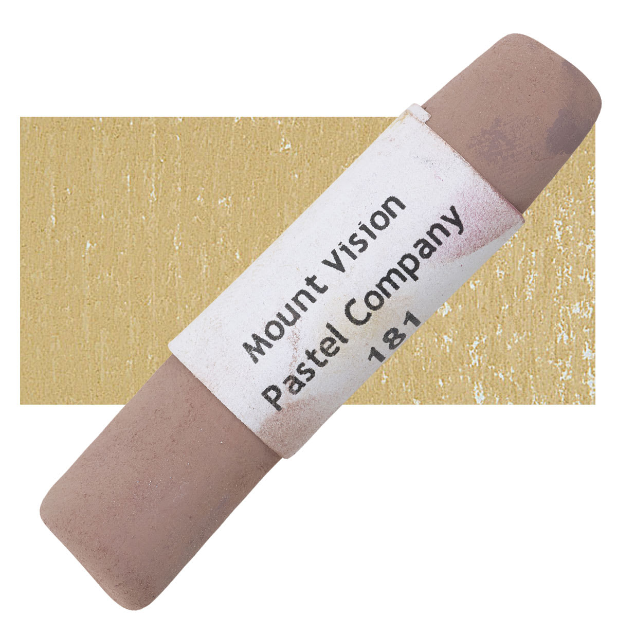 Mount Vision Handmade Pastel - Brown Ochre 181 pastel and swatch
