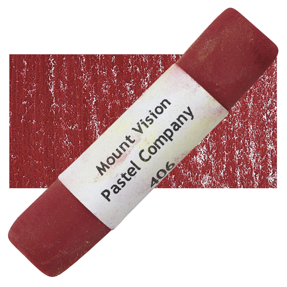Mount Vision Handmade Pastel - Reddish Orange 406 pastel and swatch