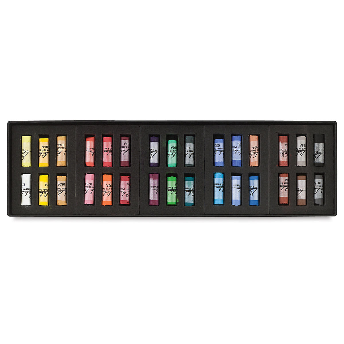 Richeson Half-Size Medium-Soft Pastel Set - Assorted Colors, Set of 30 (contents)