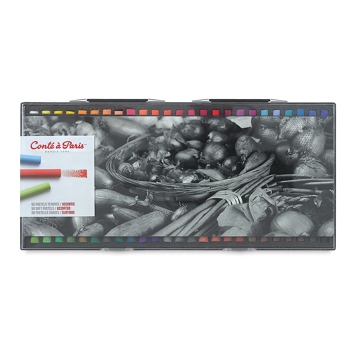 Conté à Paris Soft Pastel Sets - Top of package of 50 Assorted Colors