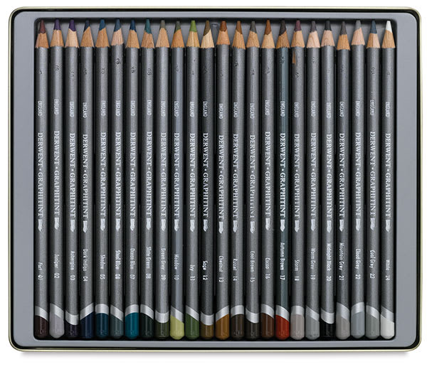 Derwent Graphitint Pencils - Set of 24 Inside of Package Derwent Graphitint Pencils - Set of 24 Inside of Package