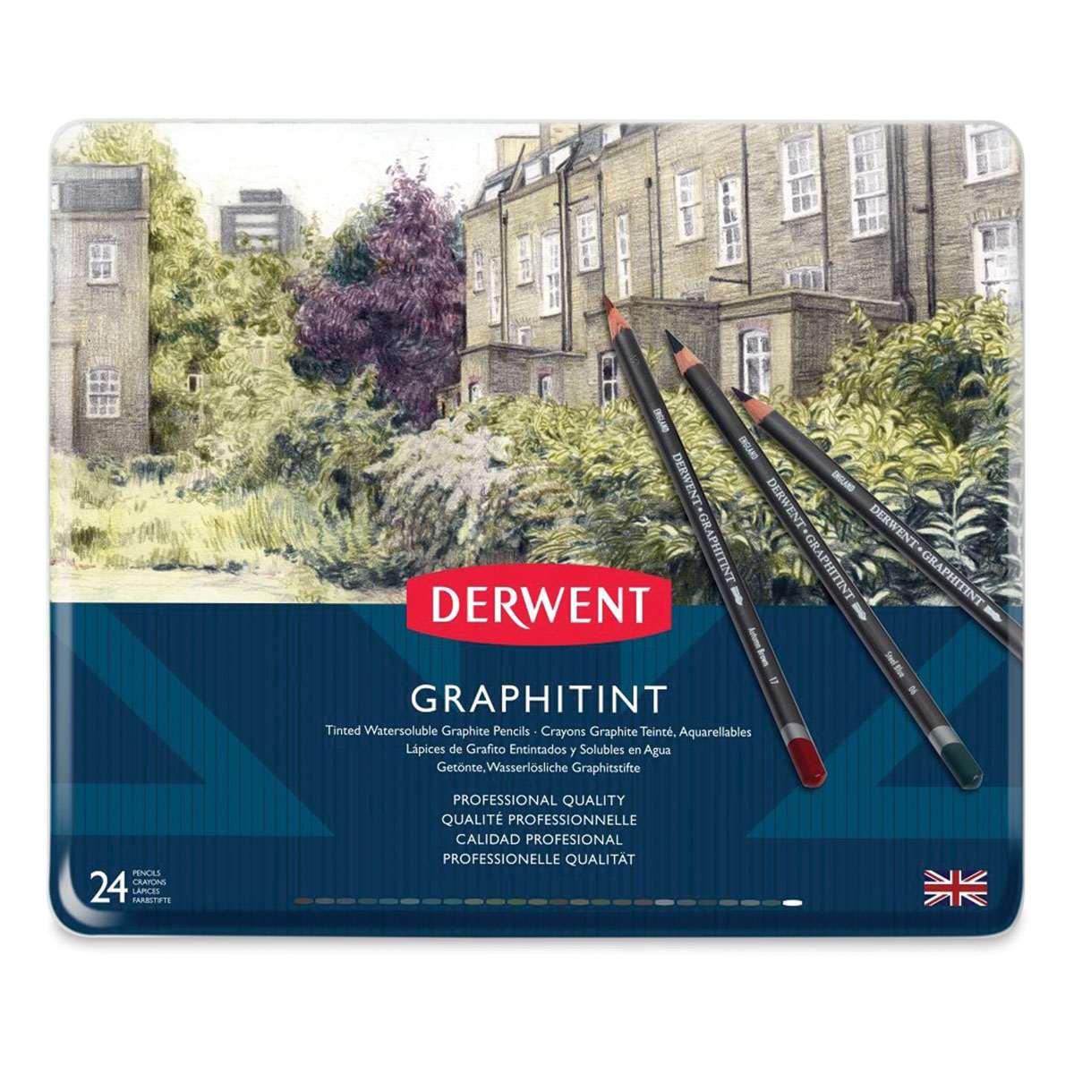 Derwent Graphitint Pencil Set - Set of 24 front of package Derwent Graphitint Pencil Set - Set of 24 front of package