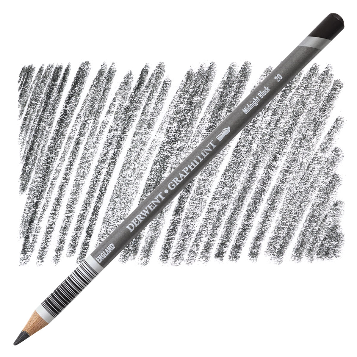 Derwent Graphitint Pencil - Midnight Black pencil and swatch