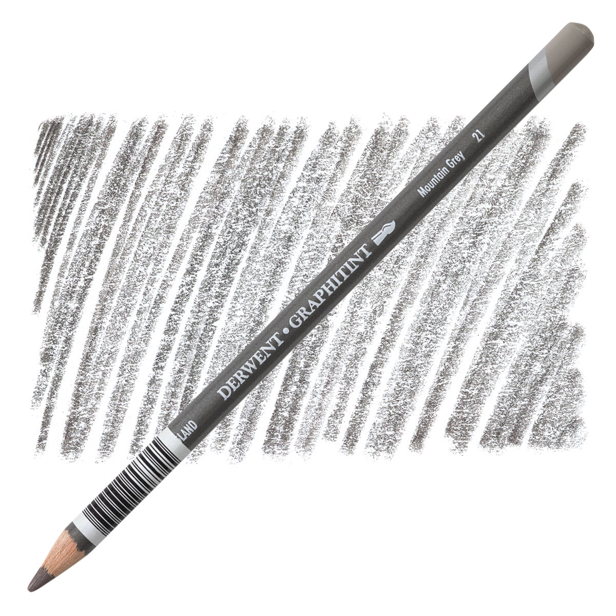 Derwent Graphitint Pencil - Mountain Gray pencil and swatch