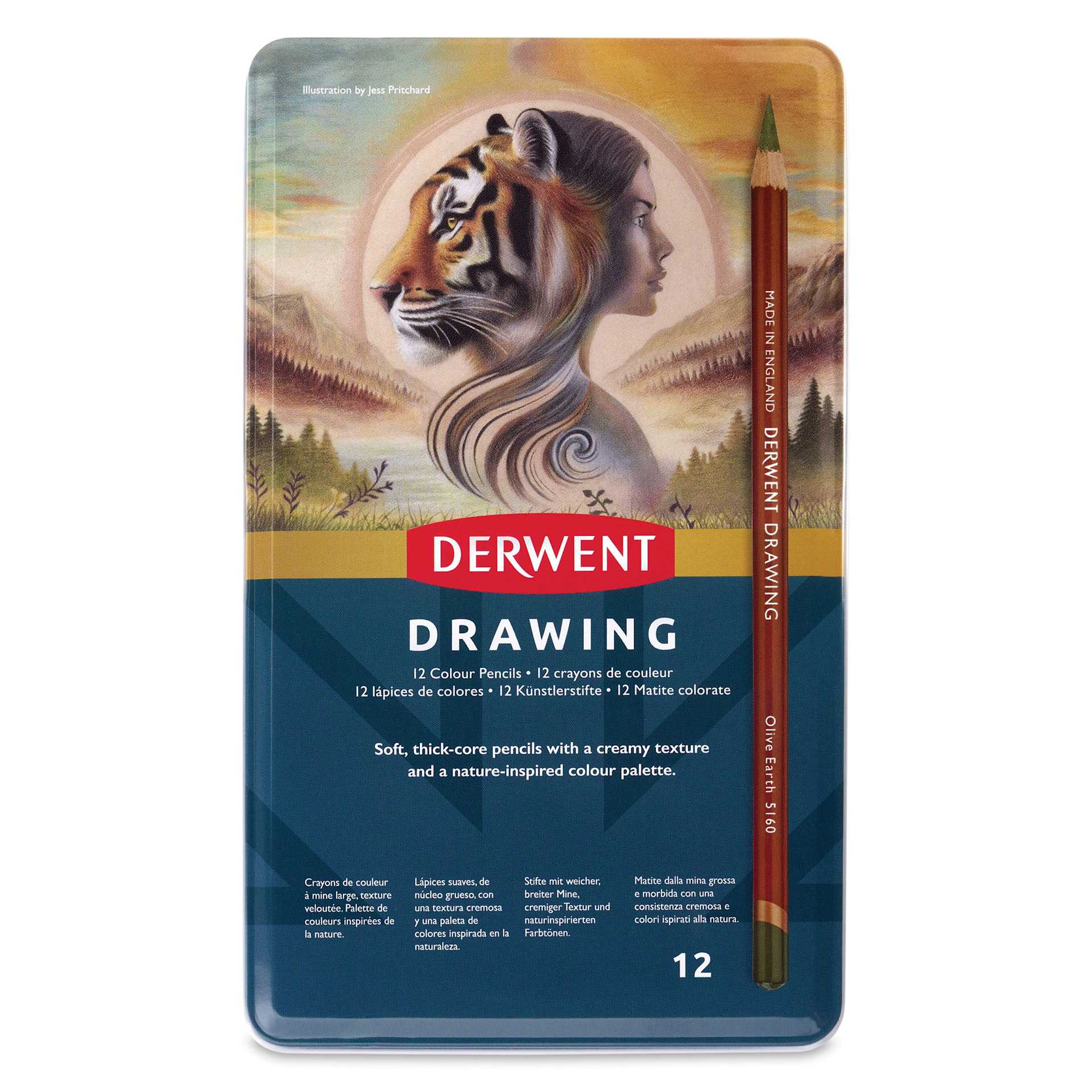 Derwent Drawing Pencils - Set of 12, front of packaging