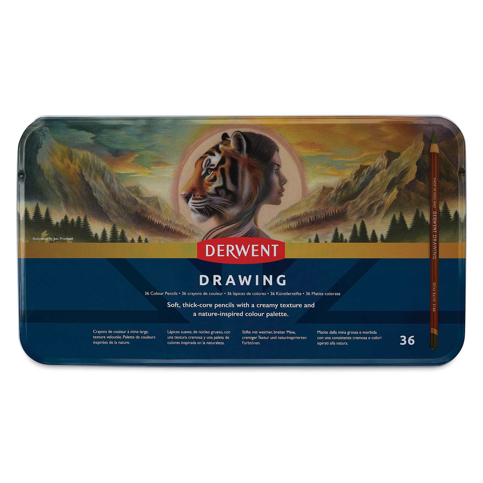 Derwent Drawing Pencils - Set of 36 front of packaging