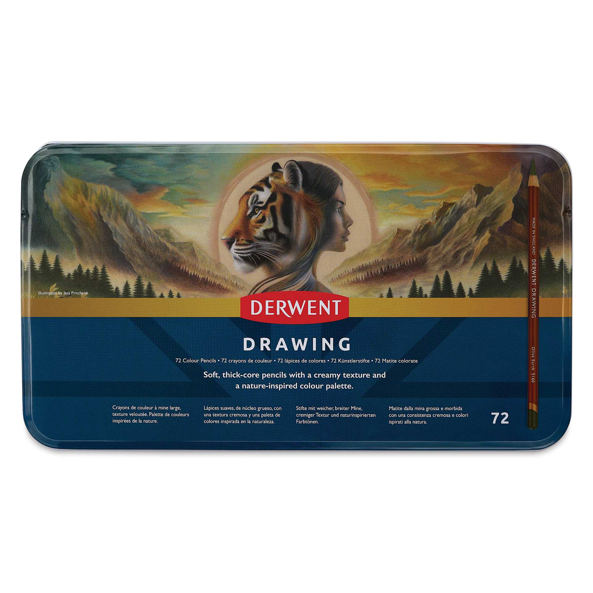Derwent Drawing Pencils - Set of 72 front of packaging