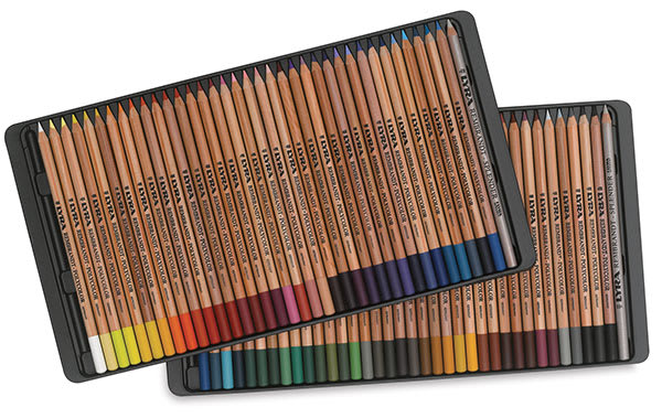 Oil-Based Colored Pencils, Set of 72, Open package view