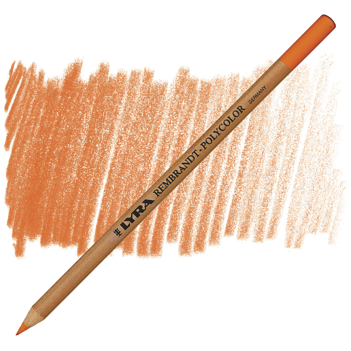 Lyra Rembrandt Polycolor Premium Oil-Based Colored Pencil - Orange pencil and swatch