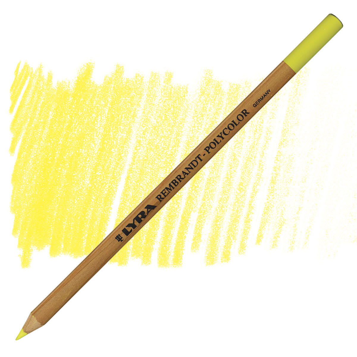 Lyra Rembrandt Polycolor Premium Oil-Based Colored Pencil - Zinc Yellow pencil and swatch