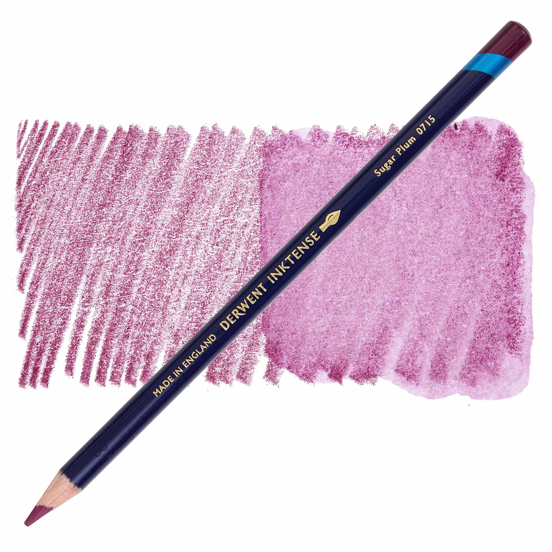 Derwent Inktense Pencil - Sugar Plum, swatch and pencil