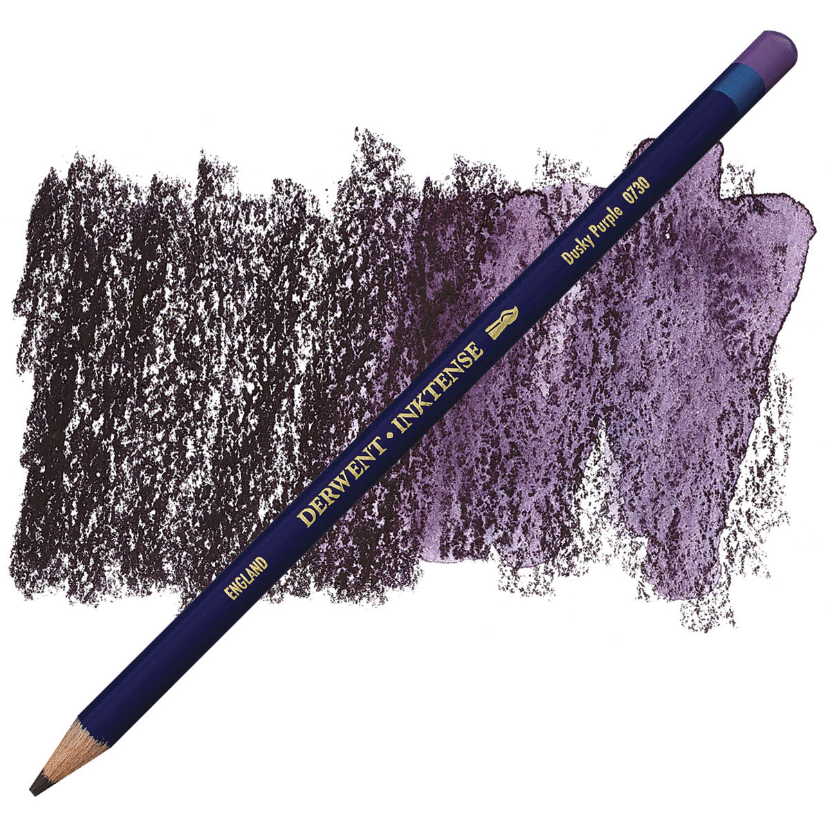 Derwent Inktense Pencil - Dusky Purple pencil and swatch
