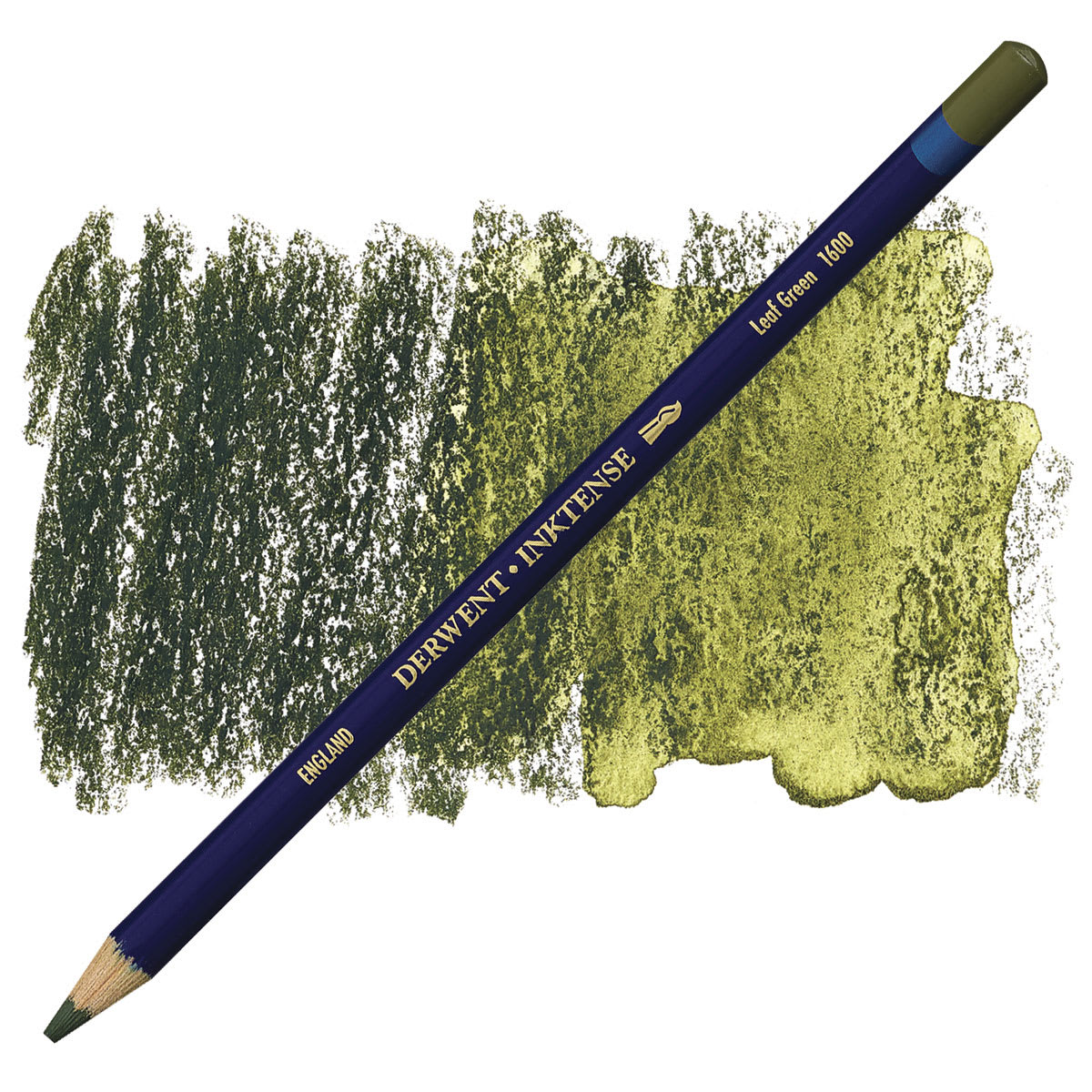 Derwent Inktense Pencil - Leaf Green pencil and swatch