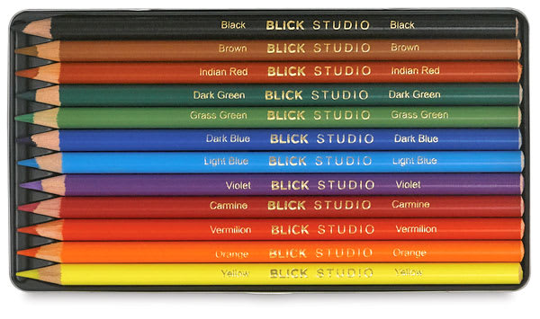 Blick Studio Artists' Colored Pencils - Assorted Colors, Set of 12
