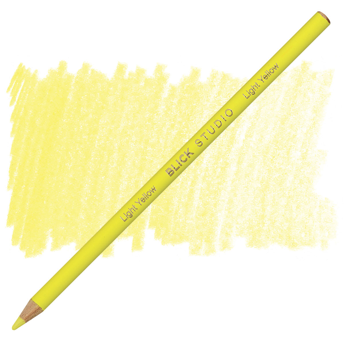 Blick Studio Artists' Colored Pencil - Light Yellow pencil and swatch