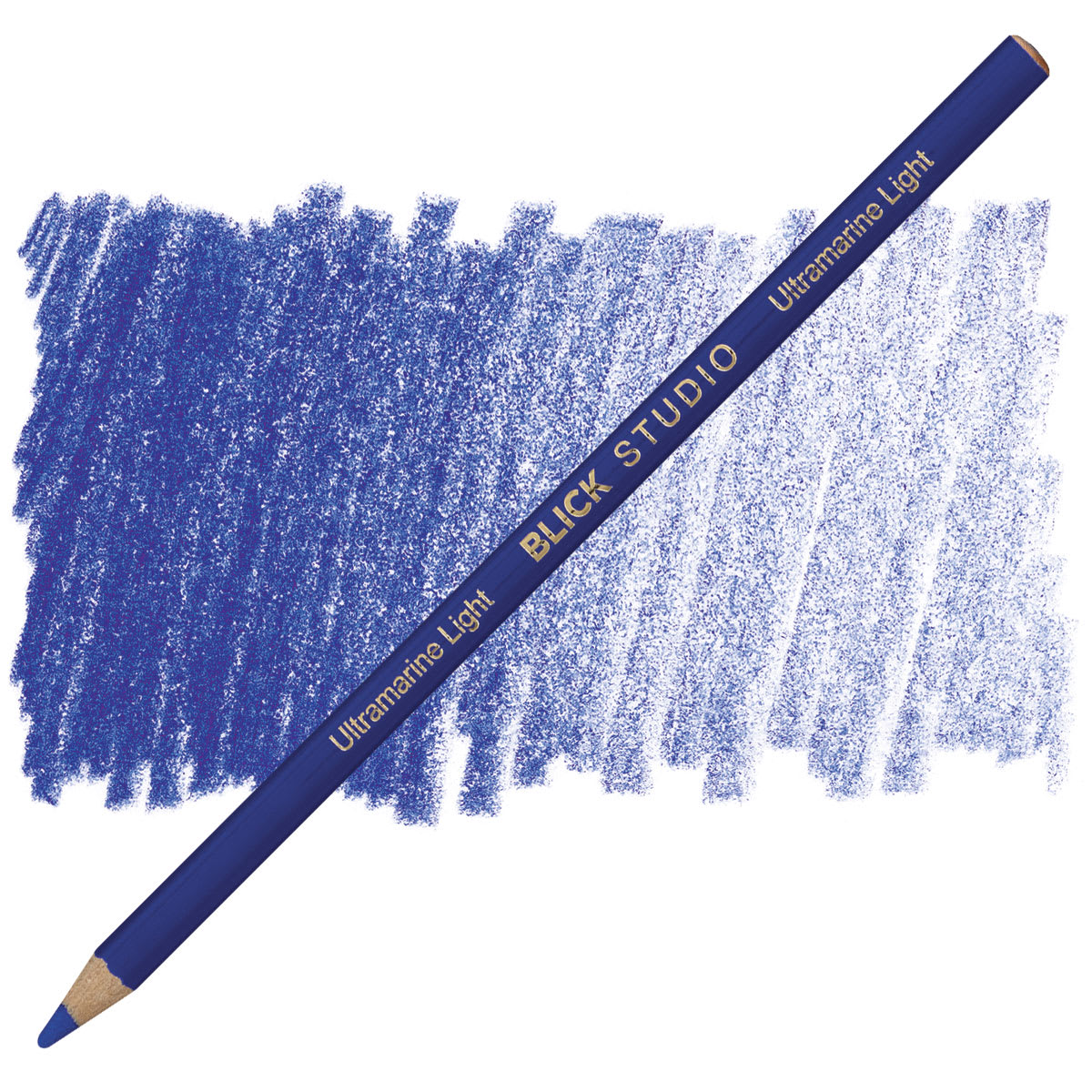 Blick Studio Artists' Colored Pencil - Ultramarine Light pencil and swatch