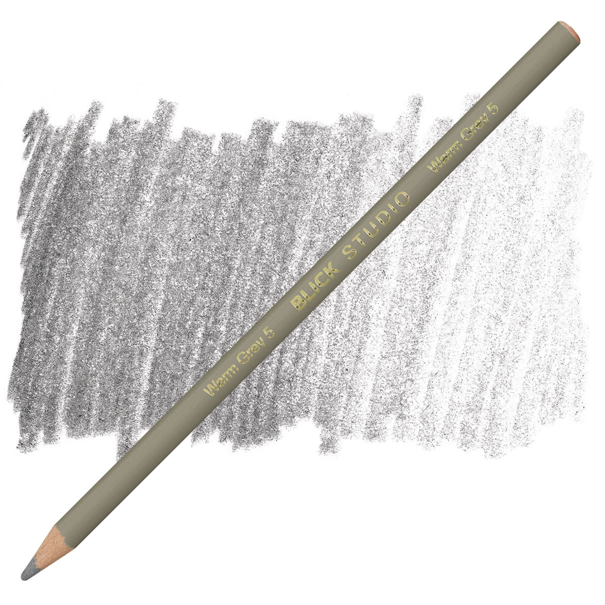 Blick Studio Artists' Colored Pencil - Warm Grey 5 pencil and swatch